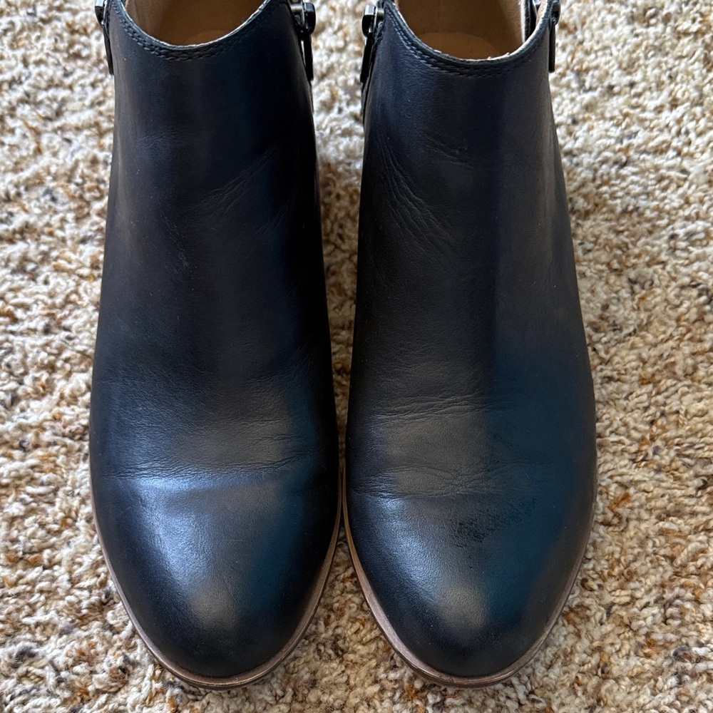 Lucky Brand Black Leather Ankle Booties